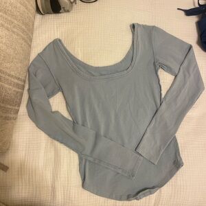 We The Free Sky Blue Long Sleeve Top